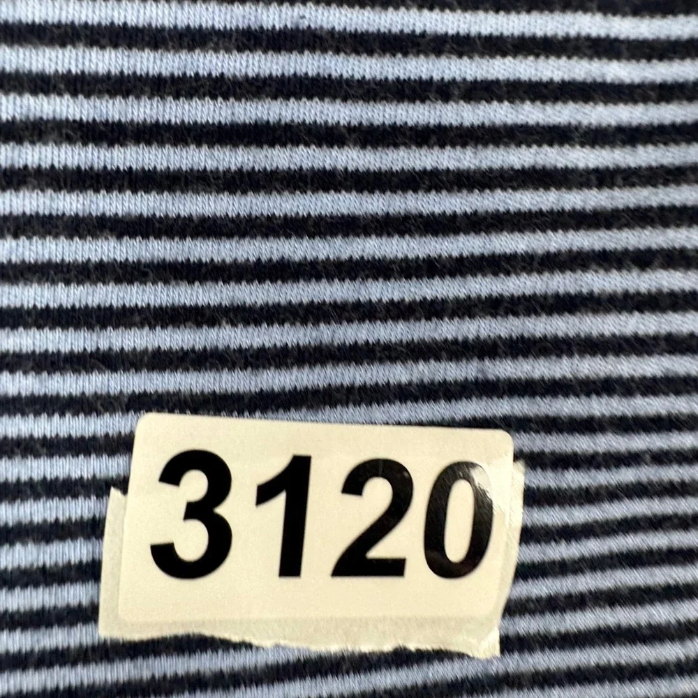 Banana Republic Polo Shirt Mens Large Blue Striped Luxury Touch Performance